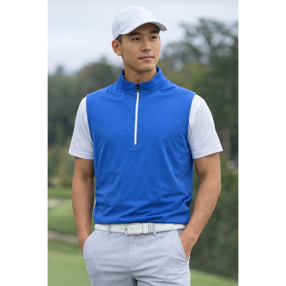 FootJoy Men's Performance 1/2 Zip Vest in Marine Size‎ S